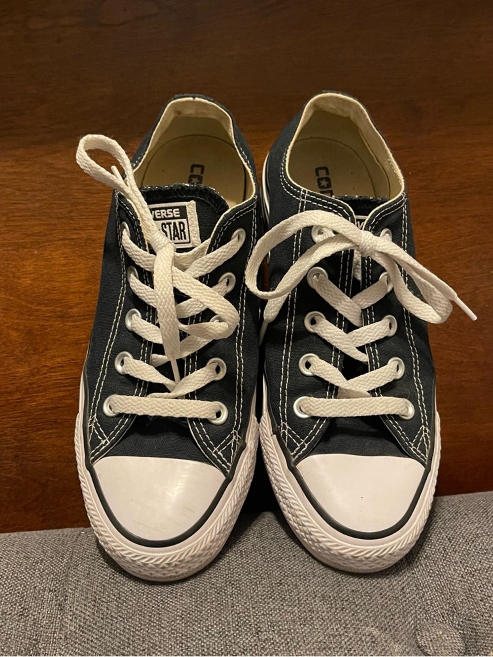 Converse All Star Black Canvas Low Top Sneaker Size US Women 6 Men 4